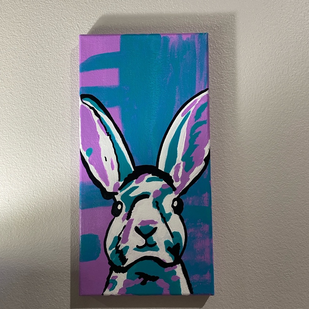 Colorful Rabbit Canvas Art